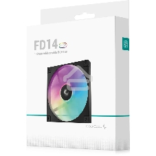 Вентилятор для корпуса DEEPCOOL FD14 ARGb черный, 140 мм, 1650 об/мин, 25.2 дБ, 4 pin