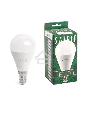 Лампа светодиодная SAFFIT SBG4515 LED 15вт Е14 дневной матовый шар