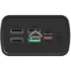 Портативный аккумулятор Digma DGPF30A 30000mAh QC3.0/PD3.0 22.5W 3A 4xUSB-A/USB-C черный