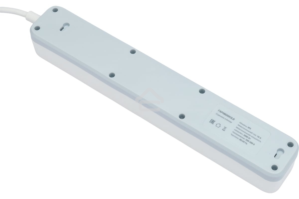 Сетевой фильтр Гарнизон 2.0 Мультипорт EPS-4-U3-W-4, 4 р, 10А, 3xUSB, 4 м, ур.защиты 2+, белый, пакет