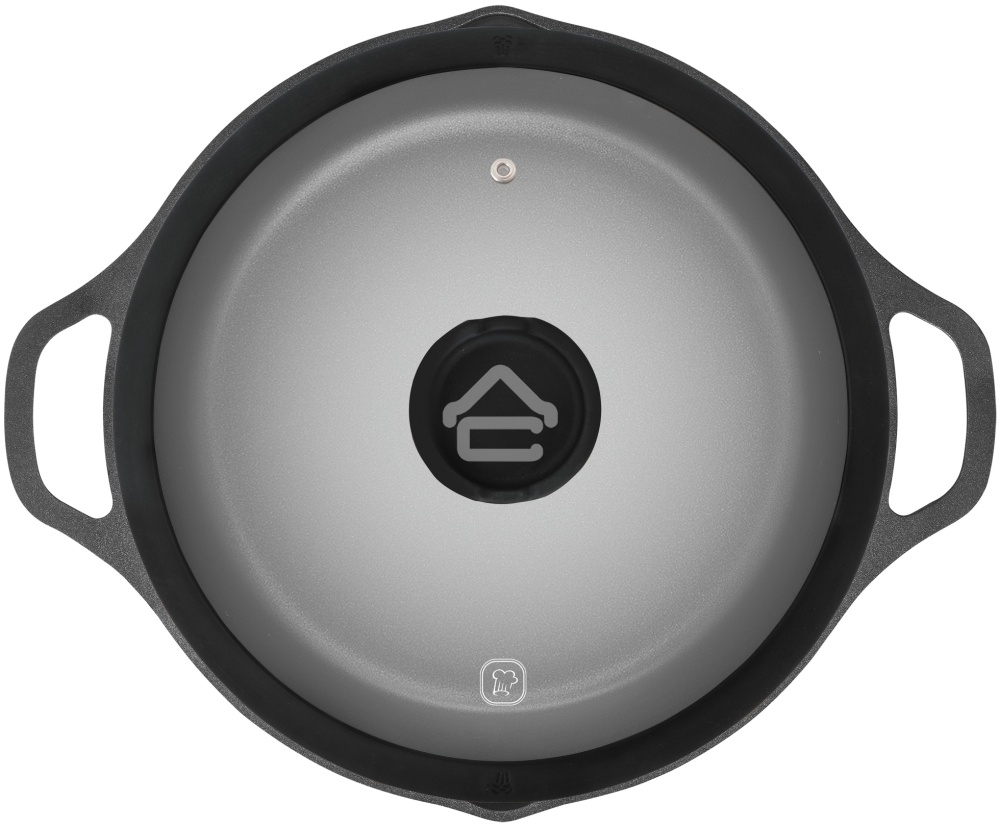 Сотейник Rondell Pacific RDA-1907 d=28 см (с крышкой) графитовый