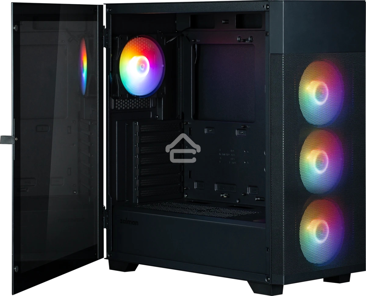 Компьютерный корпус ZALMAN S5 NEO, ATX, черный, WINDOW, 2xCOMBO (3.5