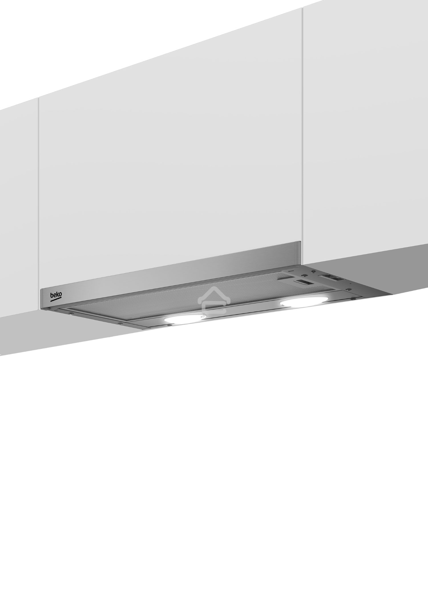 Вытяжка встраиваемая Beko CTB 6407 X нержавеющая сталь, 59.8 см, 375 куб. м/ч, 63 дБ