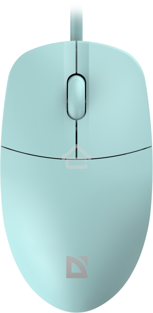 Мышь проводная Defender Azora MB-241 голубой, 1200 dpi, USB, кнопки - 3