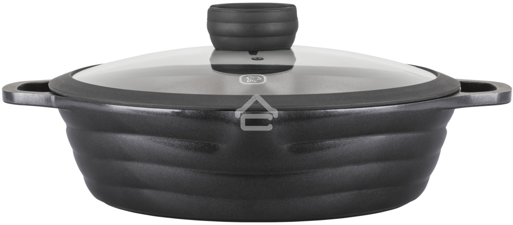 Сотейник Rondell Pacific RDA-1907 d=28 см (с крышкой) графитовый