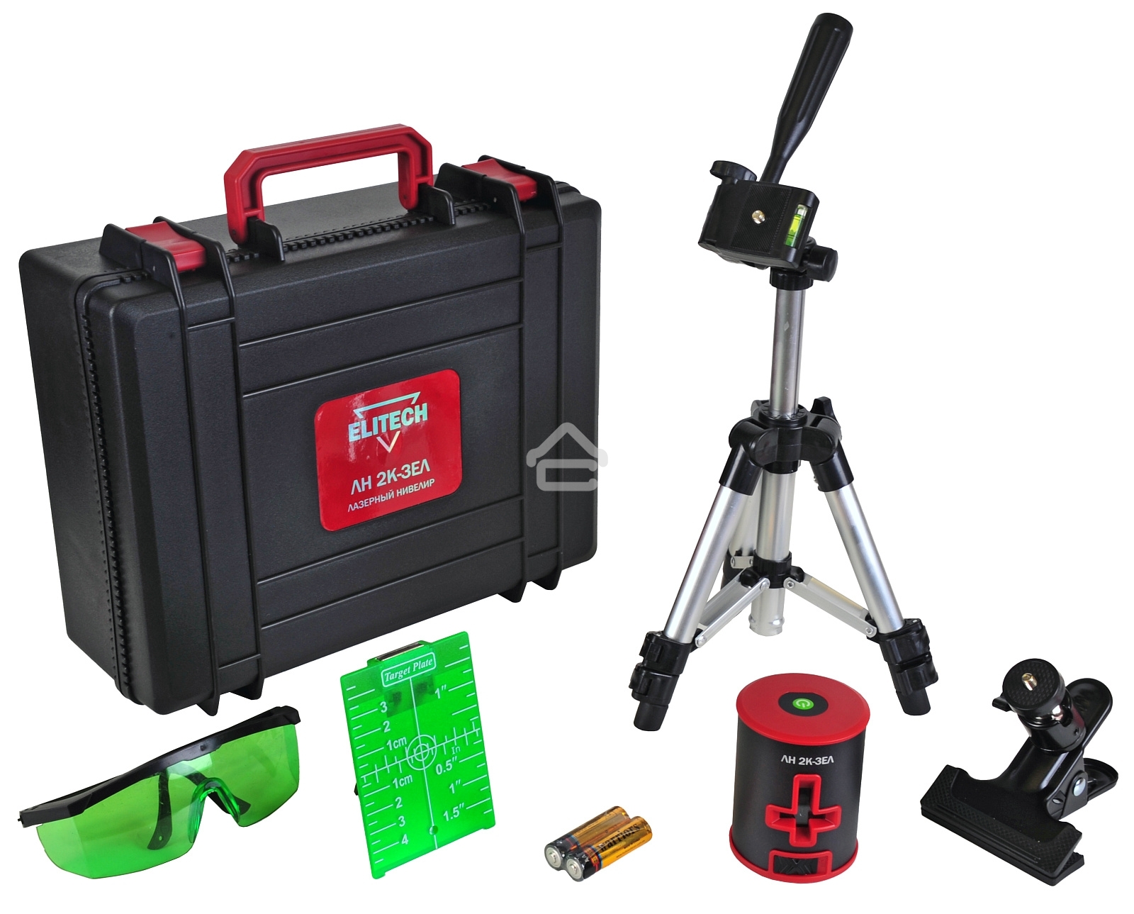 Нивелир лазерн. Elitech ЛН 2К-ЗЕЛ 2кл.лаз. 510нм цв.луч. зеленый 2луч. (201470)