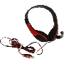 Наушники с микрофоном Oklick HS-M150 черный/красный 2.2м накладные (NO-003N)
