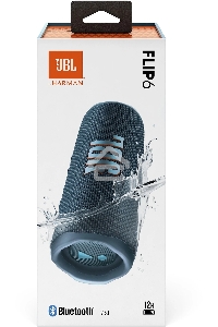 Портативная акустика JBL Flip 6 синий, Bluetooth 5.1, время воспроизведения 12 ч, емкость аккумулятора 4800 mAh, время заряда 2,5 ч, цвет синий
