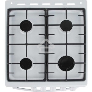 Плита газовая De Luxe 506040.01ГЭ КР белый, конфорок 4 шт, духовка 60 л, 50 см x 85 см x 60 см