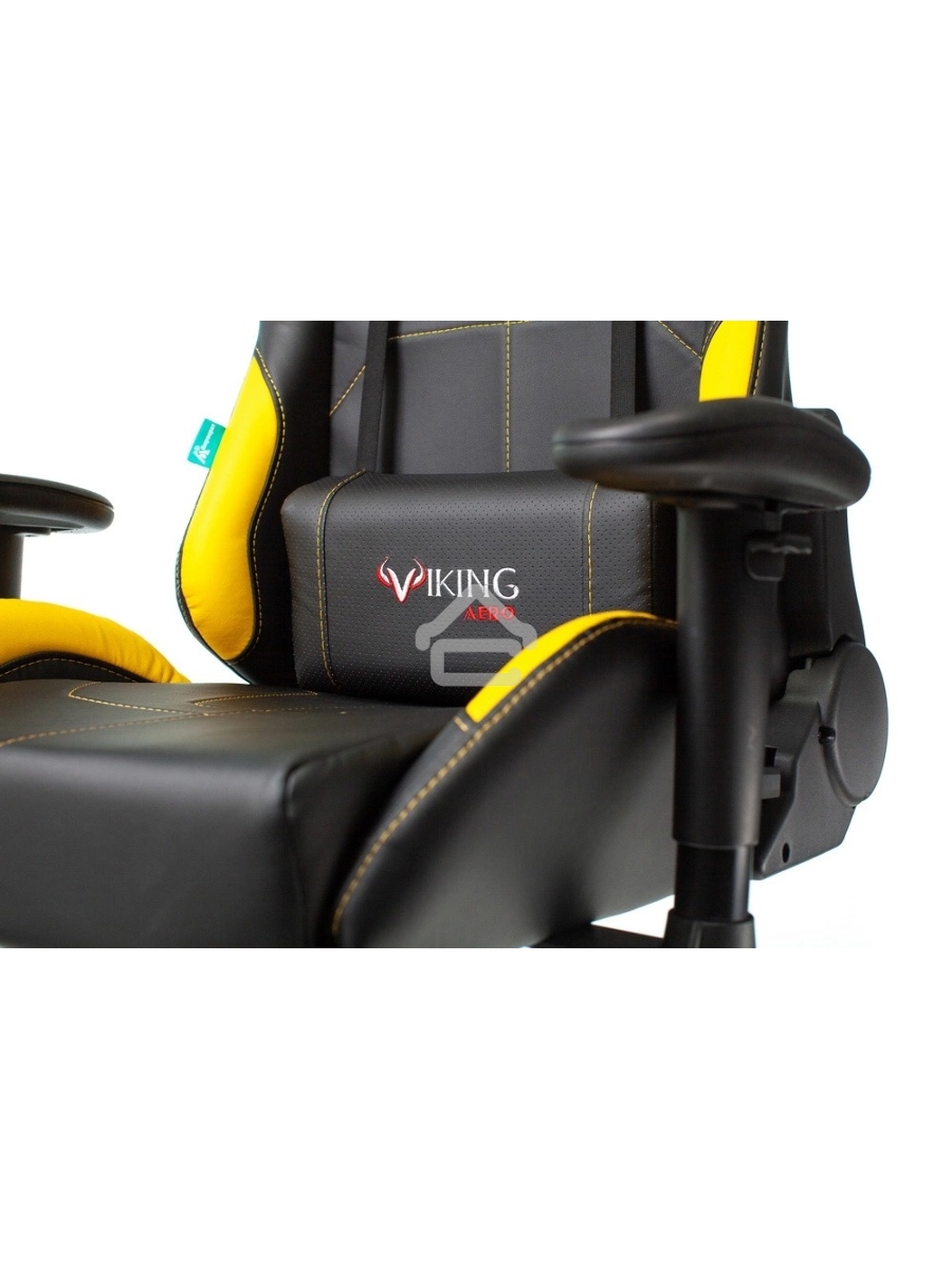 Кресло игровое Бюрократ VIKING 5 AERO YELLOW черный/желтый искусственная кожа