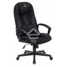 Кресло игровое Бюрократ Zombie 9 черный/серый, искусст.кожа/ткань, крестовина пластик