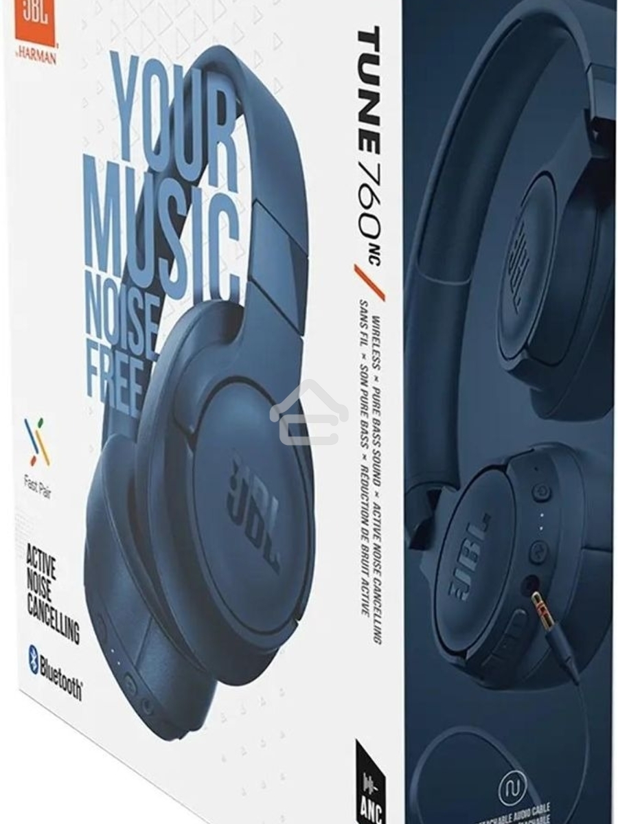 Наушники-гарнитура (накладные) JBL Tune 760NC синий