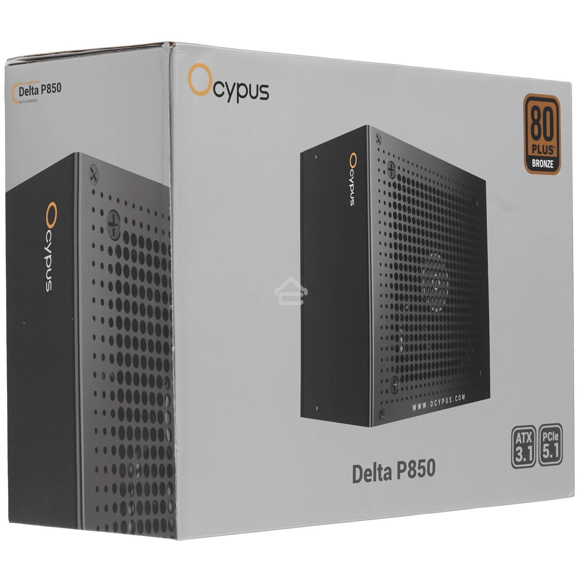 Блок питания Ocypus Delta P850, 850W, APFC, 80+ Bronze, ATX 3.1, 120mm Fan (P850-BF)