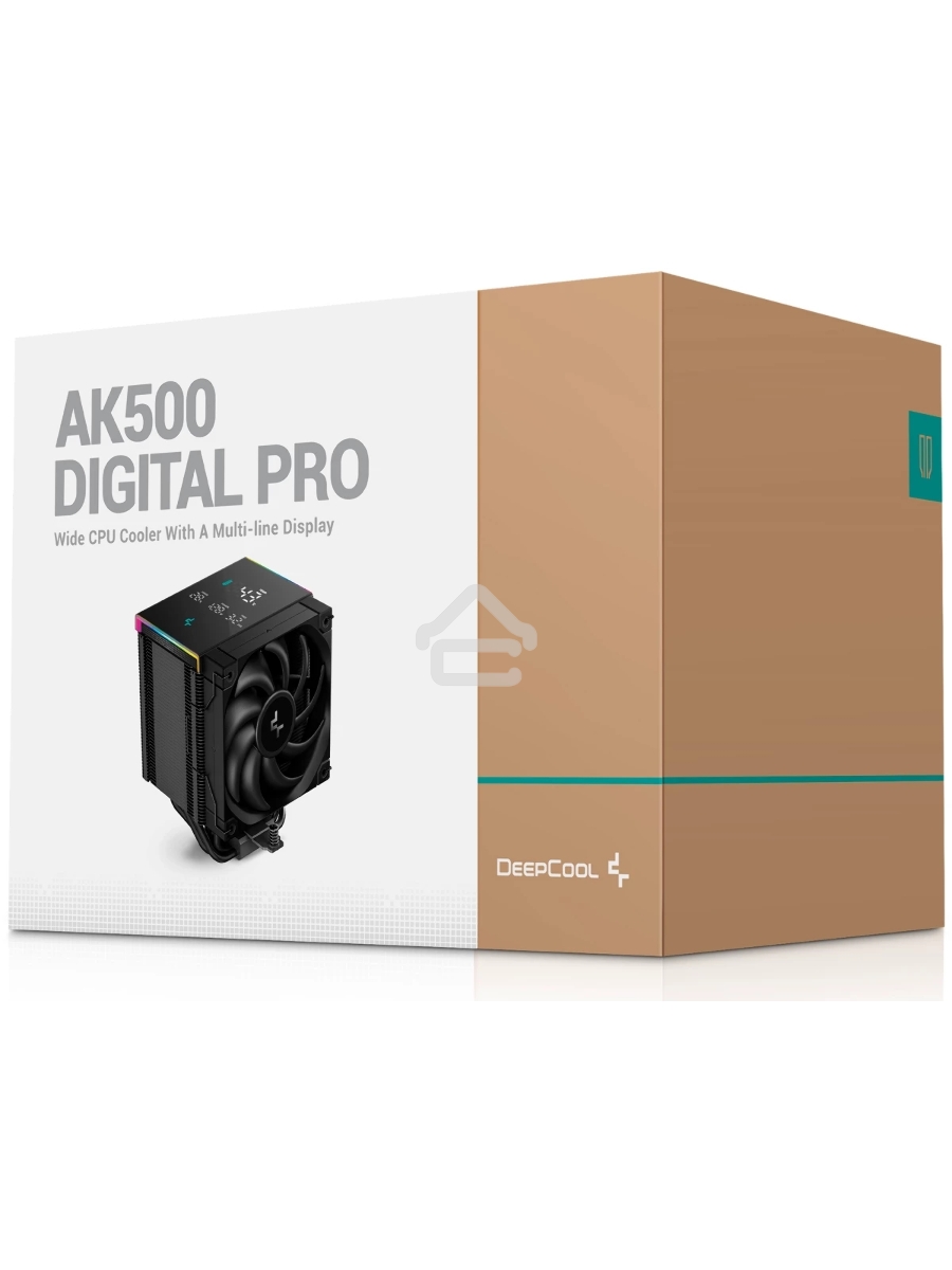 Кулер для процессора DEEPCOOL AK500 DIGITAL PRO черный, 120 мм, алюминий/медь, 1750 об/мин, 25 дБ, 4 pin, 162 мм