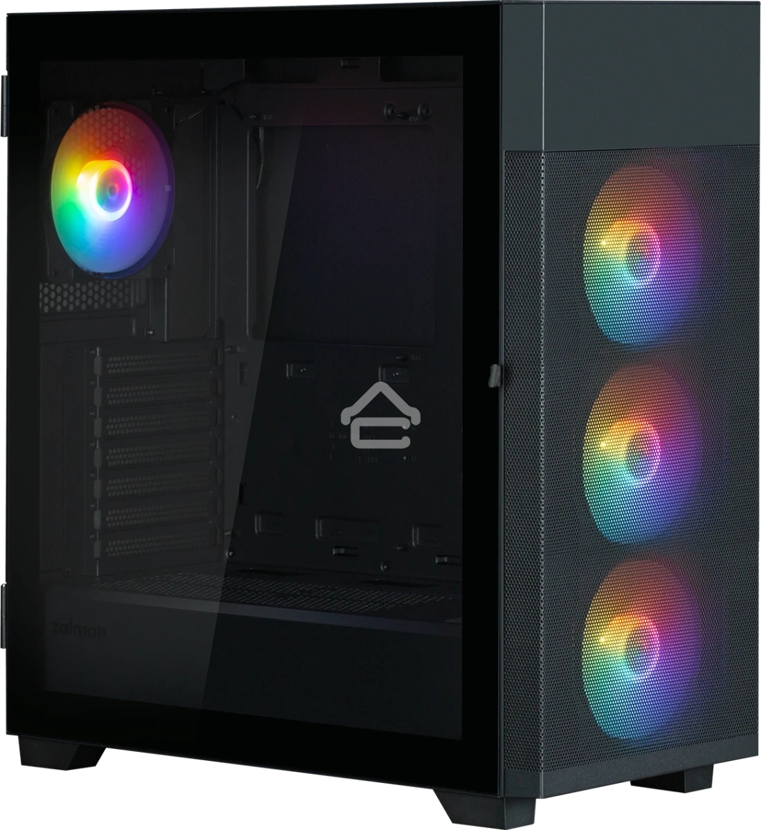 Компьютерный корпус ZALMAN S5 NEO, ATX, черный, WINDOW, 2xCOMBO (3.5