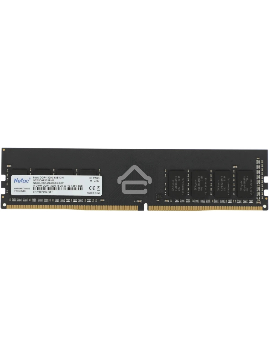 Оперативная память NETAC Basic, DDR4, 8GB (1x8GB), 3200MHz, CL22, DIMM