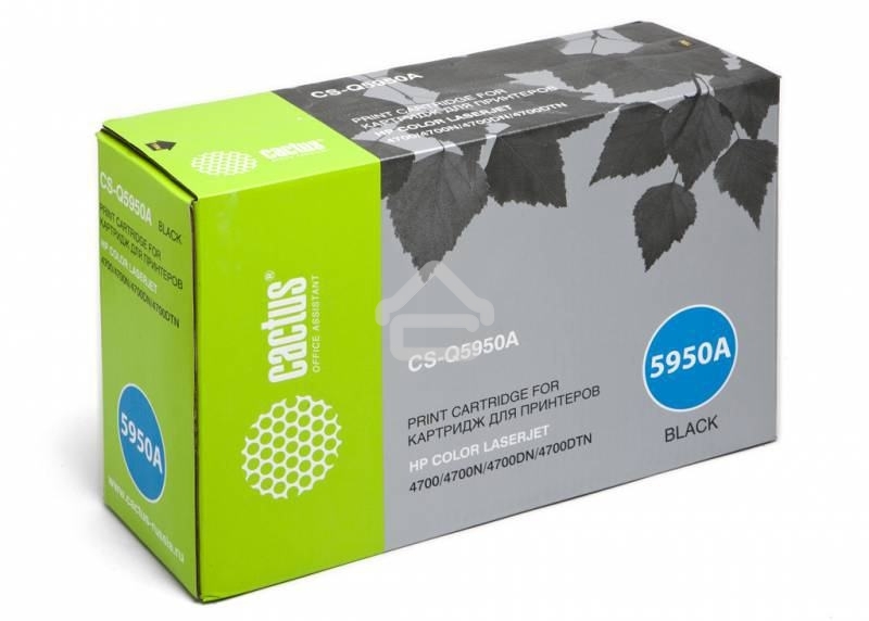 Картридж лазерный Cactus CS-Q5950A черный (11000 стр) для HP Color LaserJet 4700