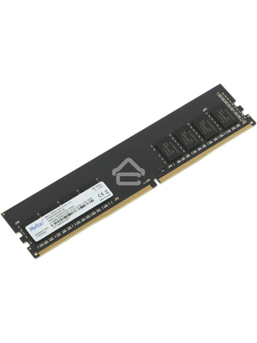 Оперативная память NETAC Basic, DDR4, 8GB (1x8GB), 3200MHz, CL22, DIMM