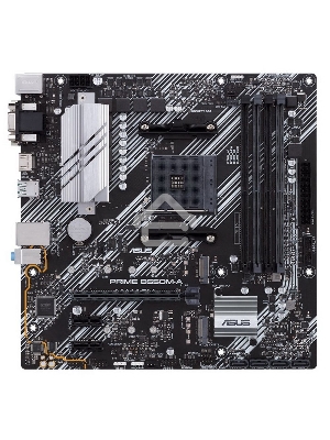 Материнская плата ASUS PRIME B550M-A, AM4, AMD B550, 4xDDR4, 4xSATA, 2xM.2, 1xPCIe 4.0 x16, 2xPCIe x1, 1xDVI-D, 1xHDMI, 1xVGA, 1x 1Gb LAN, 2xUSB 3.2 Gen 1, 2xUSB 2.0, 3x3.5 мм, 7.1, mATX