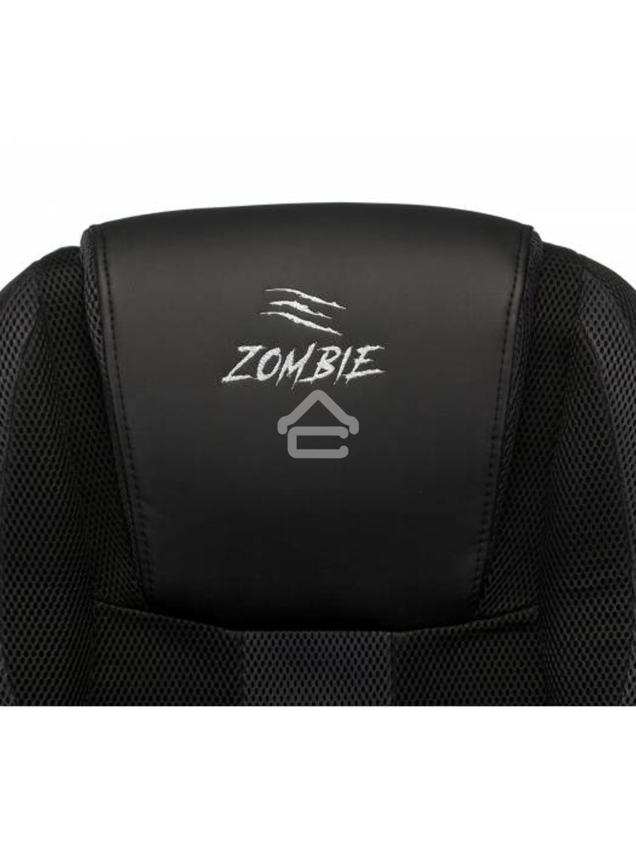 Кресло игровое Zombie 9 черный/серый, искусст.кожа/ткань, крестовина пластик