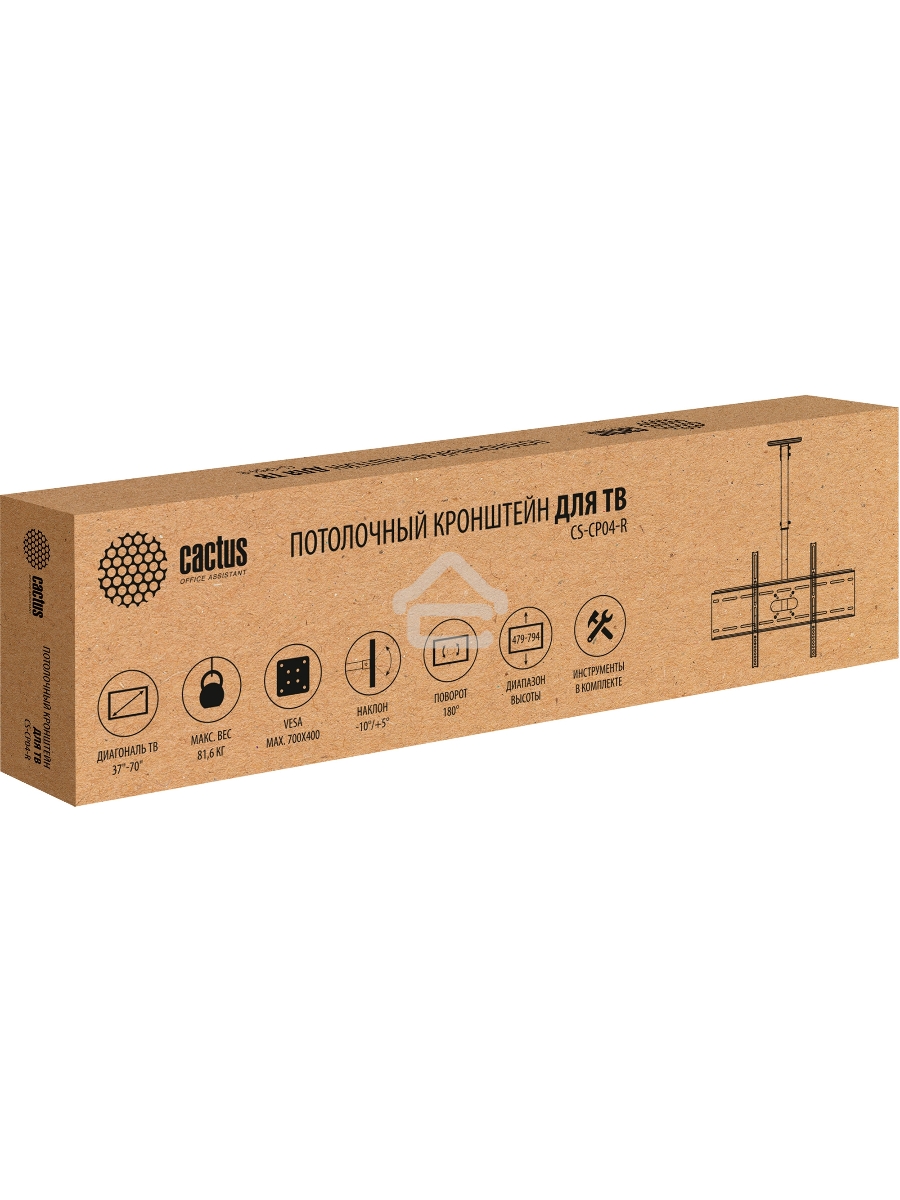 Кронштейн для телевизора Cactus CS-CP04-R черный 37
