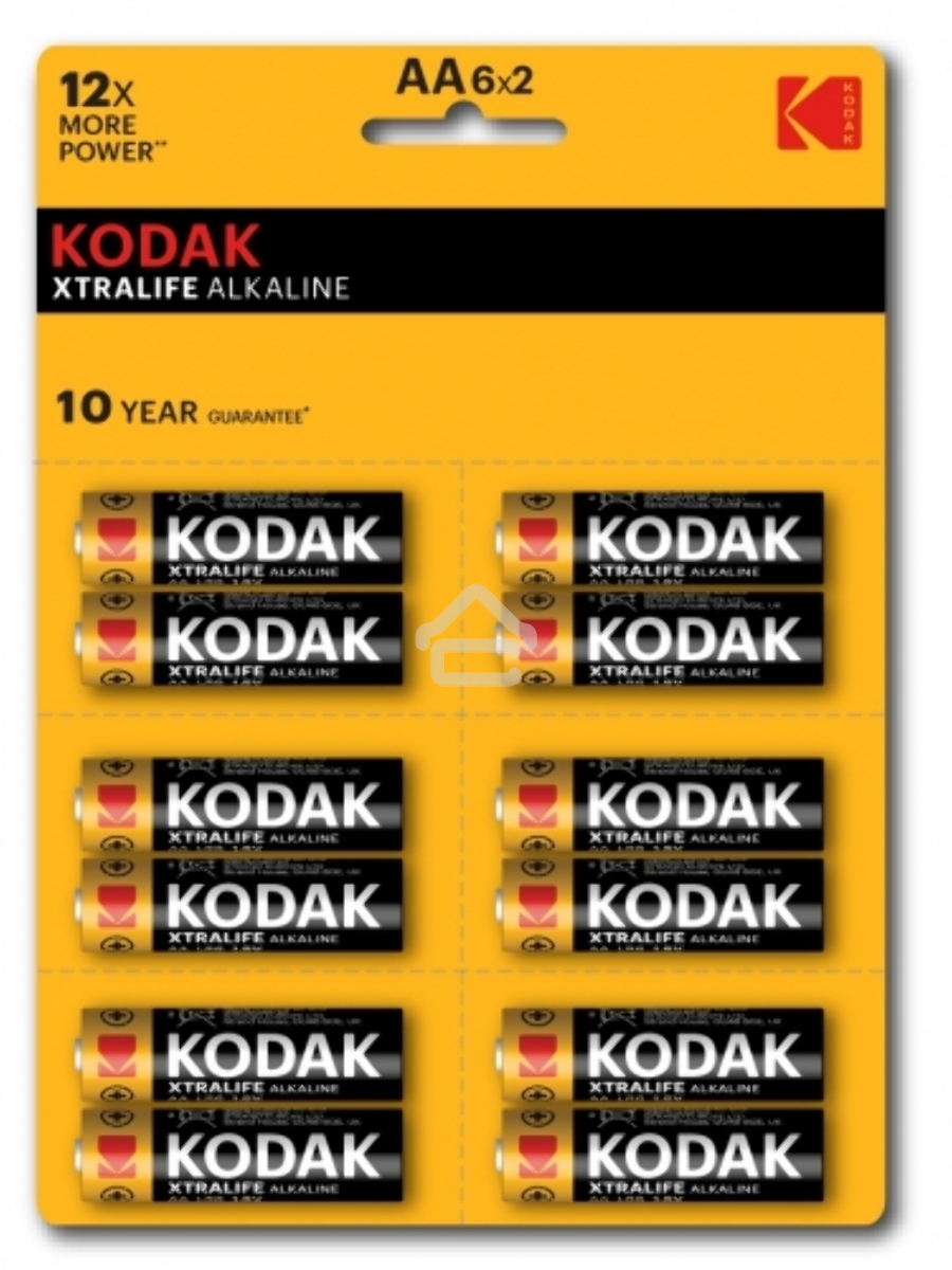 Батарейки Kodak LR6-12BL perforated (6x2BL) XTRALIFE Alkaline [KAA-2x6 perf] (144/576/18432) ( цена  за 1 шт )