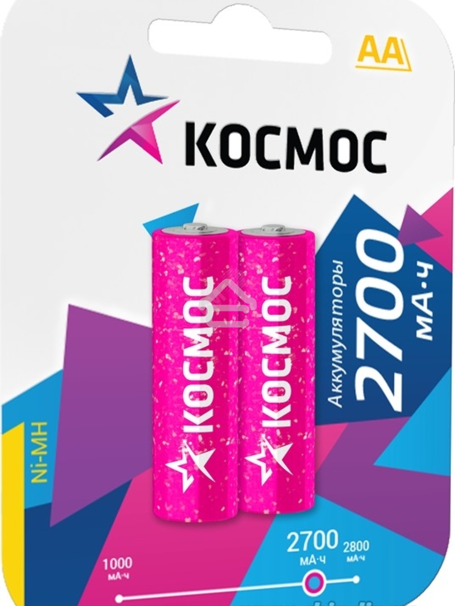 Аккумулятор R6 (AA) Ni-Mh 2700MAh Космос