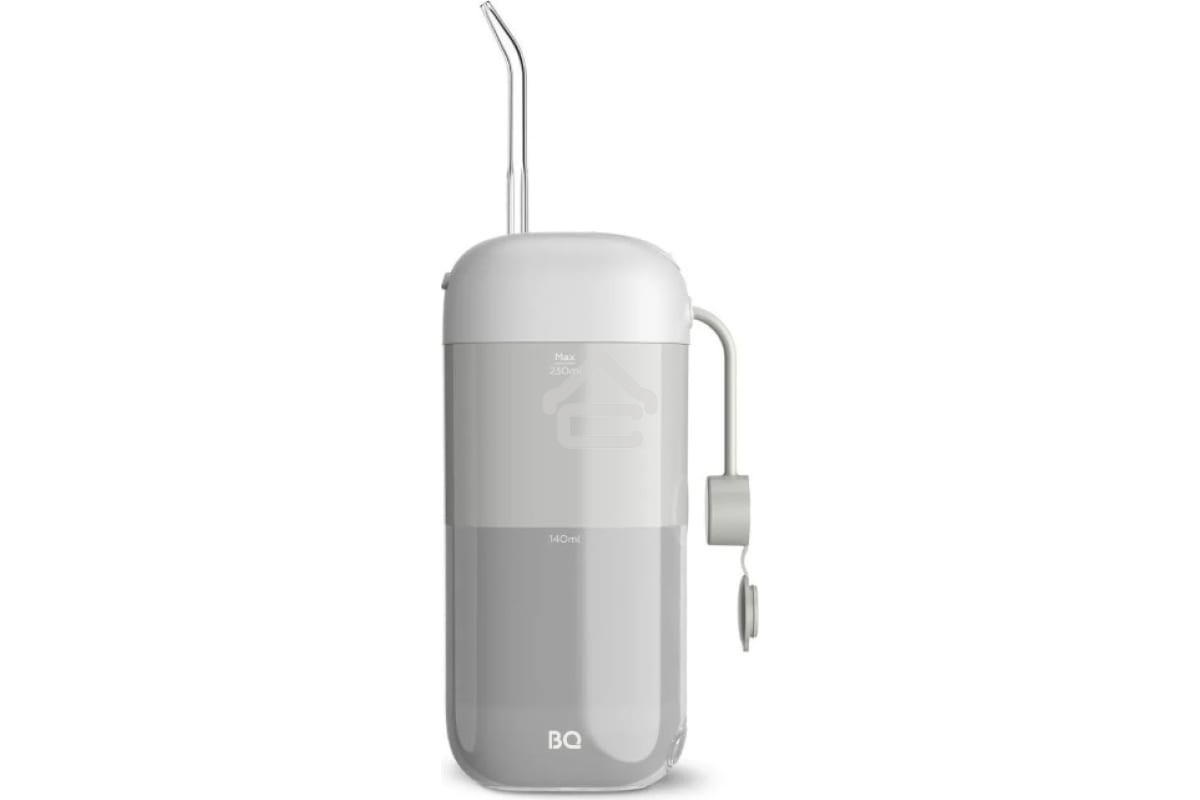 Ирригатор BQ IR002 Gray, Мощность: 10 Вт, Портативный, Объем резервуара 230 мл, 2 насадки и дорожный чехол в комплекте, 11 режимов работы: Normal (нормальный), Soft (мягкий), Pulse (импульсный) + 8 DIY, Уровень влагозащиты: IPX7, Давление воды: 140-800 кП