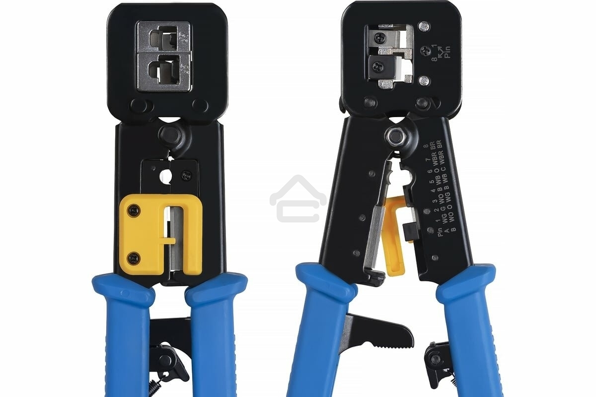 Инструмент обжимной Cabeus HT-376Z для коннекторов быстрой установки RJ-45 (8р8с), RJ-11/12 (6р6с, 6р4с, 6р2с), профессиональный, с храповым механизмом