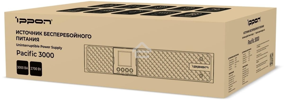 Источник бесперебойного питания Ippon Pacific 3000 2700Вт 3000ВА черный