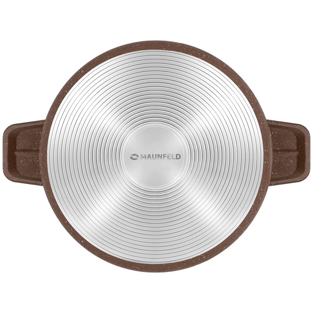 Кастрюля Maunfeld CARMEL MF24CRM01CR, 24 см, 4 л из литого алюминия со стеклянной крышкой