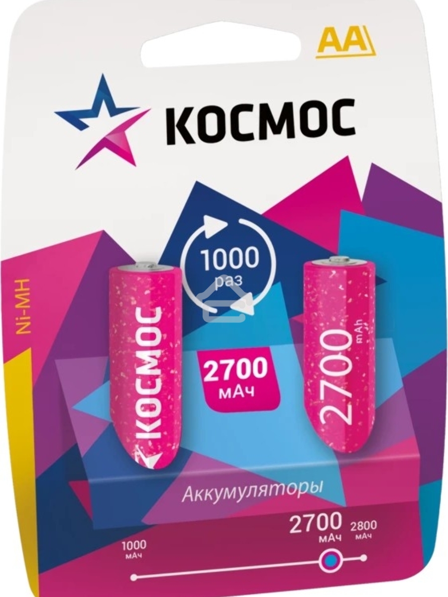 Аккумулятор R6 (AA) Ni-Mh 2700MAh Космос