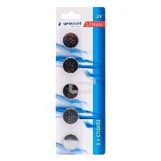 Батарейки литиевые Gembird Gb-CR2032-5B тип CR2032, 5шт, блистер