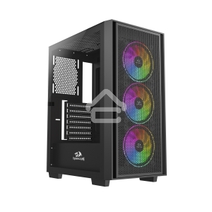 Компьютерный корпус Redragon Paktis3 ITX/Micro-ATX/ATX,3кул12см,черый