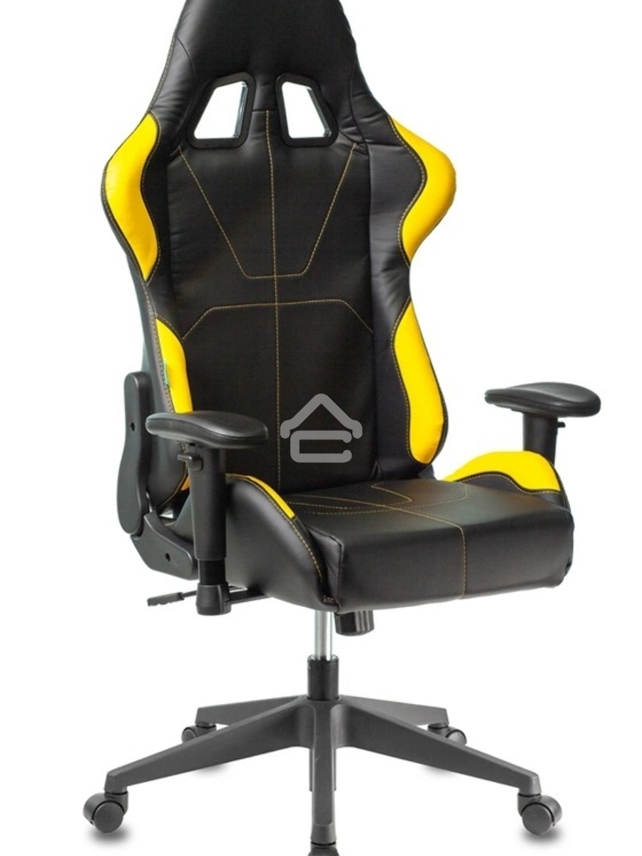 Кресло игровое Бюрократ VIKING 5 AERO YELLOW черный/желтый искусственная кожа