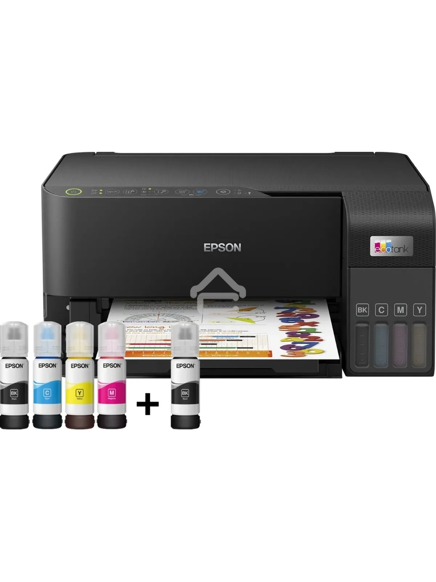 МФУ струйный Epson L3550 (C11CK59405), A4, цветной, печ. до 15 стр/мин. (ч/б) до 8 стр/мин. (цвет), скан. до 11 стр/мин. (ч/б) 28 стр/мин. (цвет), 4800 x 1200 dpi (печать) 1200x2400dpi (скан.), USB, Wi-Fi, Air Print
