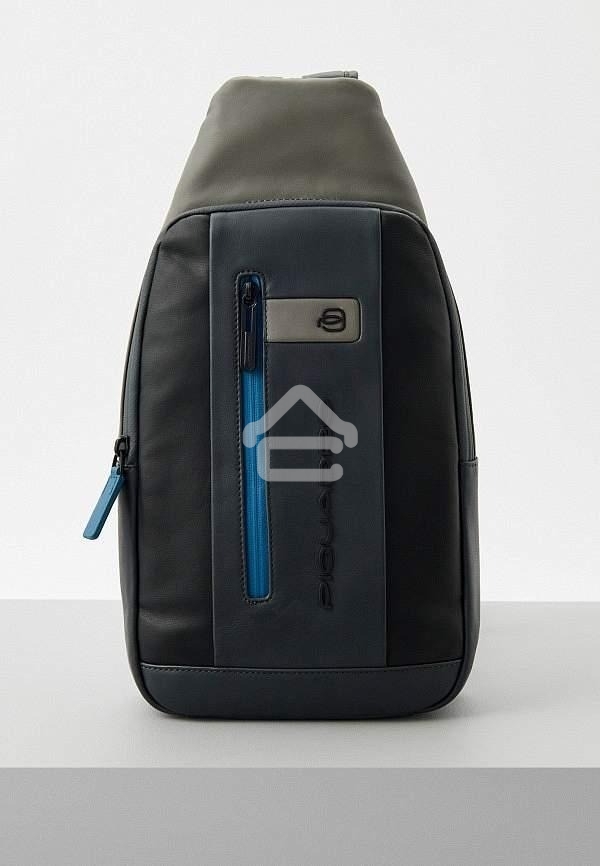 Рюкзак слинг мужской Piquadro Urban CA6540UB00/NGR, кожа, черный/серый