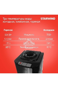Кулер Starwind SW-1115EB напольный электронный черный