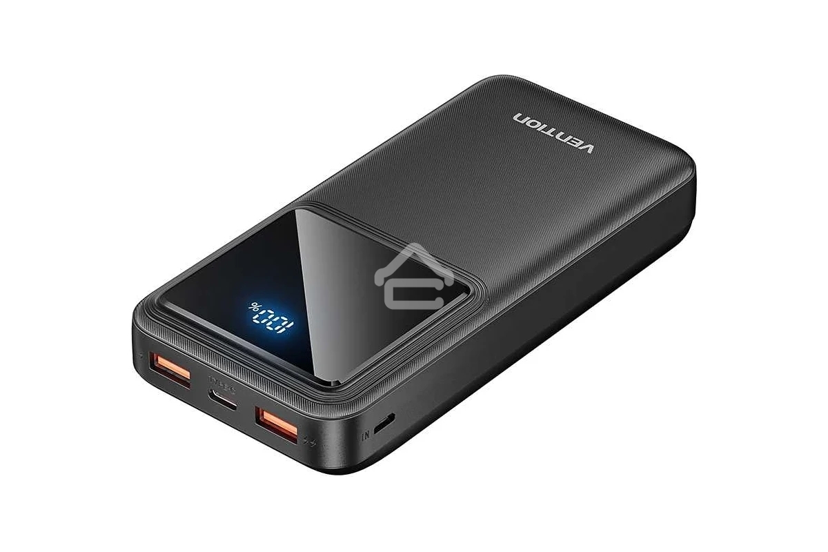 Портативный аккумулятор Vention 20000mAh(M/C-A/A)22.5W Черный с LED Дисплеем
