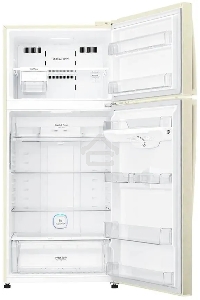 Холодильник LG GN-H702HEHL бежевый двухкамерный 376/155л морозилка сверху, Total No Frost