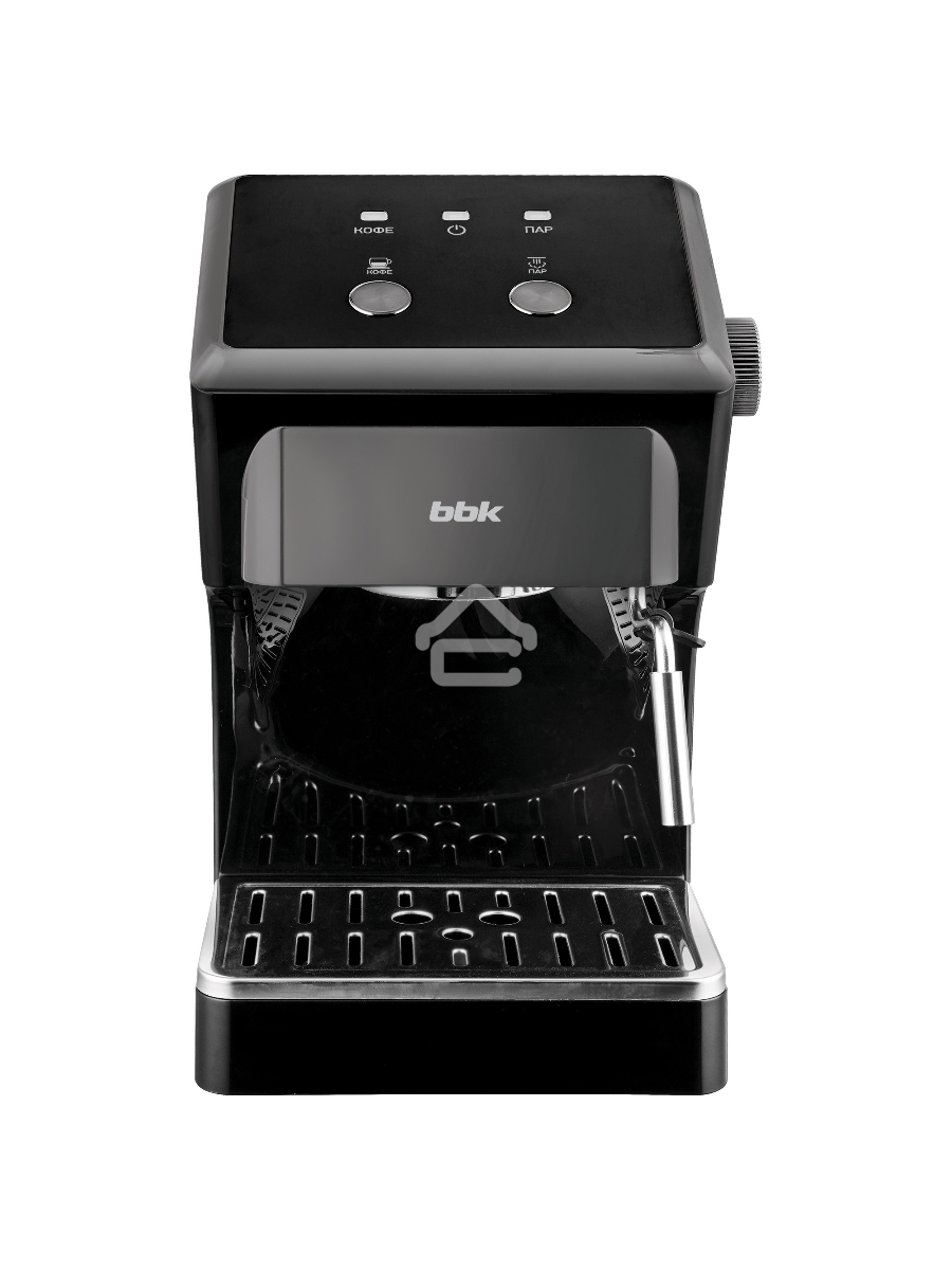 Кофеварка рожковая BBK BCM1503 черный/серый, исп. кофе - молотый, 1.5 л, 1050 Вт, 15 Бар