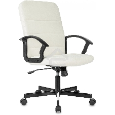 Кресло компьютерное Бюрократ Triest Fabric молочный Velvet 20 крестов. металл черный