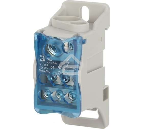 Блок распределительный на DIN-рейку ЭРА NO-122-41 РБД-160А