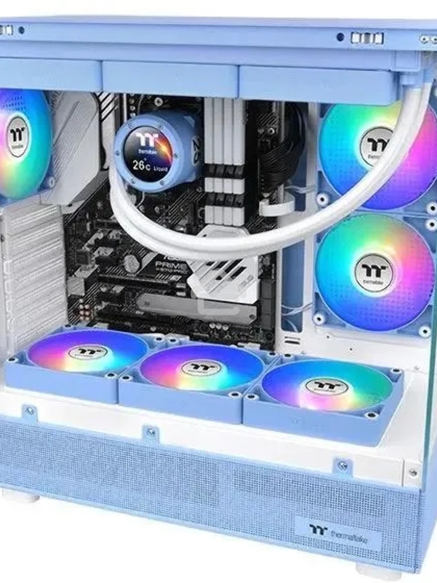 Вентилятор для корпуса Thermaltake CT120 Sync Hydrangea Reverse ARGB 120х120x25 голубой 4-pin 31.2дБ (упак.:2шт) (CL-F200-PL12BU-A) Ret