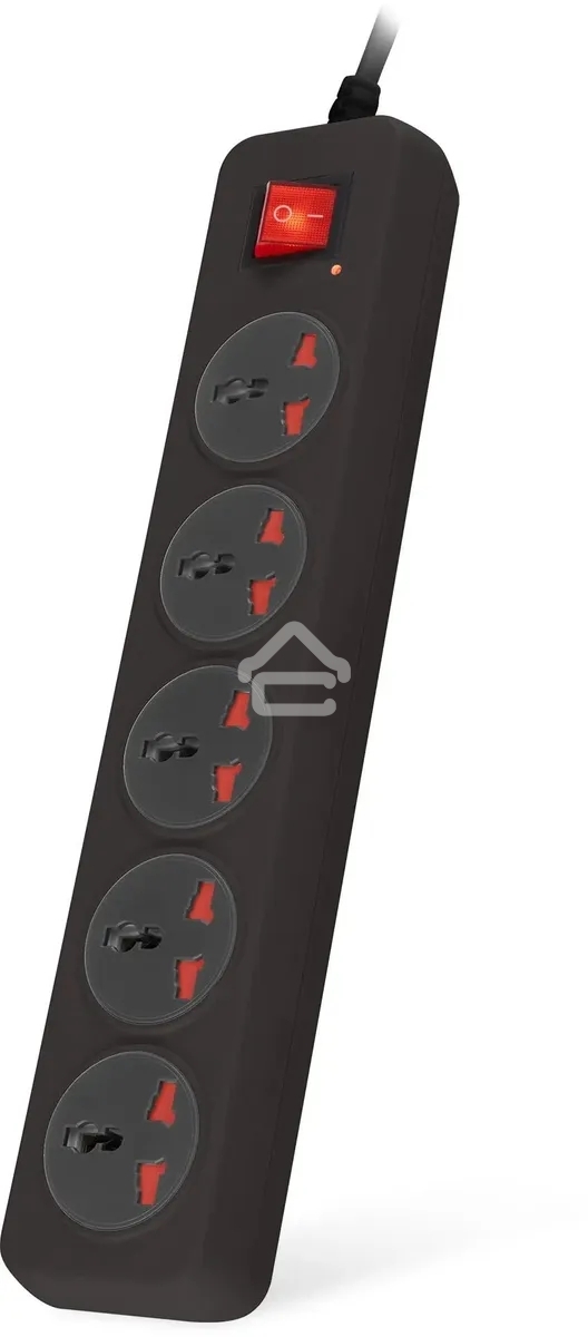 Сетевой фильтр Buro 500UNH-1.8-BG 1.8м (5 розеток) черный/серый (коробка)
