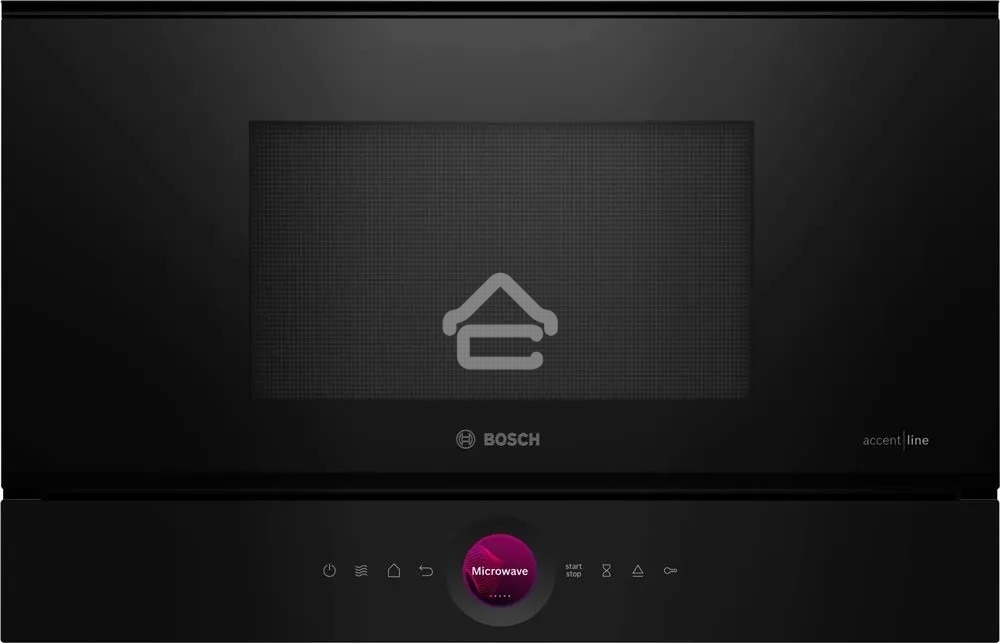 Микроволновая печь встраиваемая Bosch BFR9221B1 черный, 21 л, 900 Вт, переключатели - поворотный механизм/сенсор