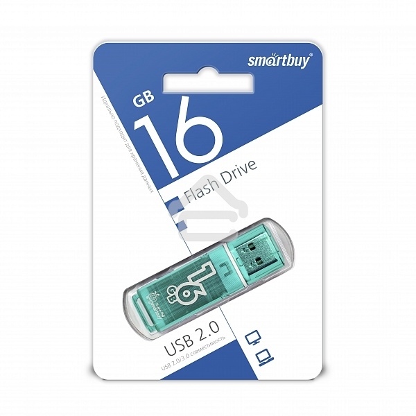 Флешка USB R/W R/W SmartBuy 16Gb SmartBuy Glossy series Green
