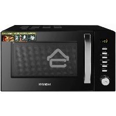 Микроволновая печь Hyundai HYM-D3028 черный/серебристый, 23 л, 900 Вт, переключатели - кнопки/поворотный механизм