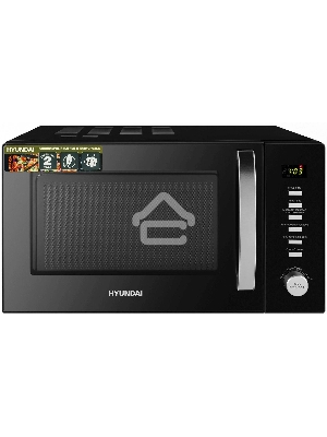 Микроволновая печь Hyundai HYM-D3028 черный/серебристый, 23 л, 900 Вт, переключатели - кнопки/поворотный механизм
