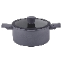 Кастрюля Maunfeld ASTRID MF24ASTR1CR из кованого алюминия со стеклянной крышкой, 24см, 4.6 л